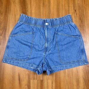 Madewell Women's Elastic Waist Blue Denim
Shorts Size 30